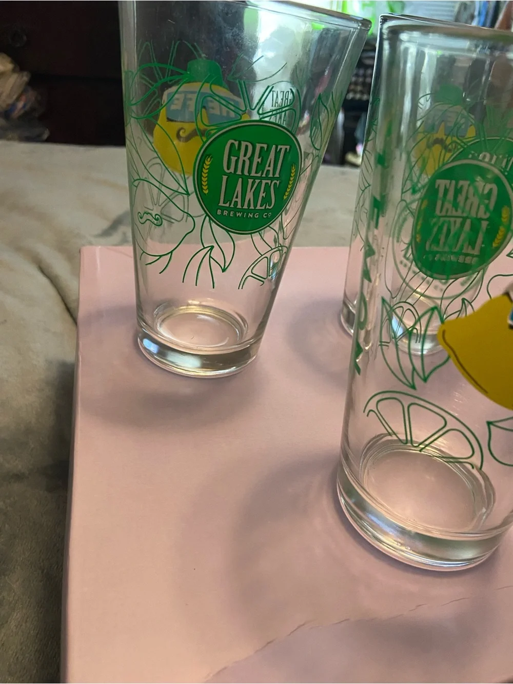 Great Lakes Yellow & Green Glass Pint Set - 4-Pack